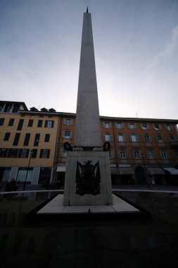 Reggio Emilia plaza Gioberti with obelisk. High quality photo