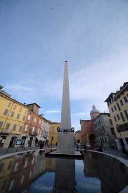 Reggio Emilia plaza Gioberti with obelisk. High quality photo