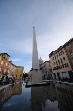 Reggio Emilia plaza Gioberti with obelisk. High quality photo