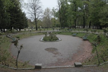 Tesoriera park in Turin after a downpour. High quality photo