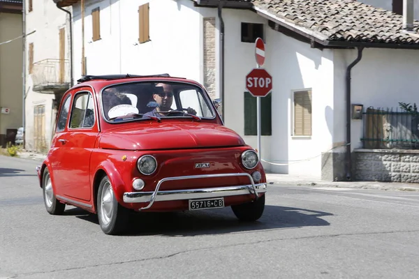 Bibbiano Reggio Emilia Italy 2015 Free Rally Vintage Cars Town — Stock Photo, Image