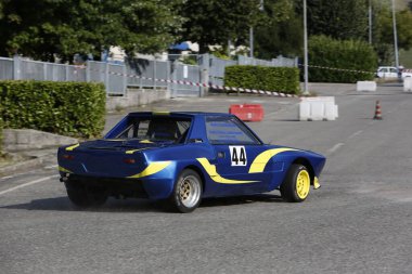 Bibbiano-Reggio Emilia Italy - 07 15 2015 : Free rally of vintage cars in the town square Fiat x19 proto. High quality photo