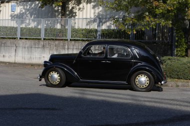 Bibbiano-Reggio Emilia Italy - 07 15 2015 : Free rally of vintage cars in the town square Fiat Balilla. High quality photo