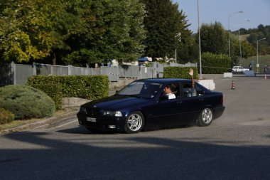 Bibbiano-Reggio Emilia Italy - 07 15 2015 : Free rally of vintage cars in the town square Bmw M3 e36. High quality photo