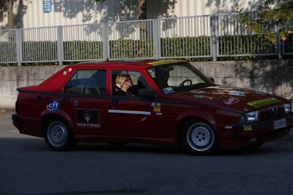 Bibbiano Reggio Emilia Olaszország 2015 Ingyenes Rally Régi Autók Város — Stock Fotó