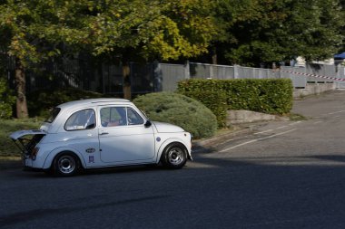 Bibbiano-Reggio Emilia Italy - 07 15 2015 : Free rally of vintage cars in the town square Fiat 500 sport. High quality photo