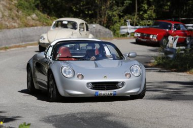 Bibbiano-Reggio Emilia Italy - 07 15 2015 : Free rally of vintage cars in the town square Lotus Elise. High quality photo