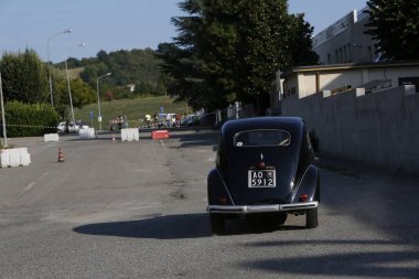 Bibbiano-Reggio Emilia Italy - 07 15 2015 : Free rally of vintage cars in the town square Fiat Balilla. High quality photo