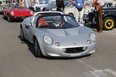 Bibbiano-Reggio Emilia Italy - 07 15 2015 : Free rally of vintage cars in the town square Lotus Elise. High quality photo