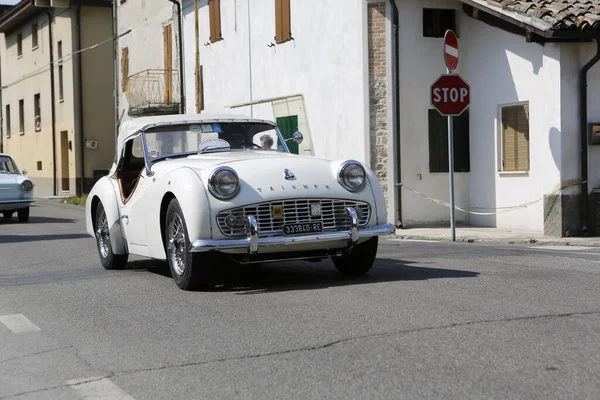 Bibbiano Reggio Emilia Italia 2015 Ilmainen Vintage Autojen Ralli Kaupungin — kuvapankkivalokuva
