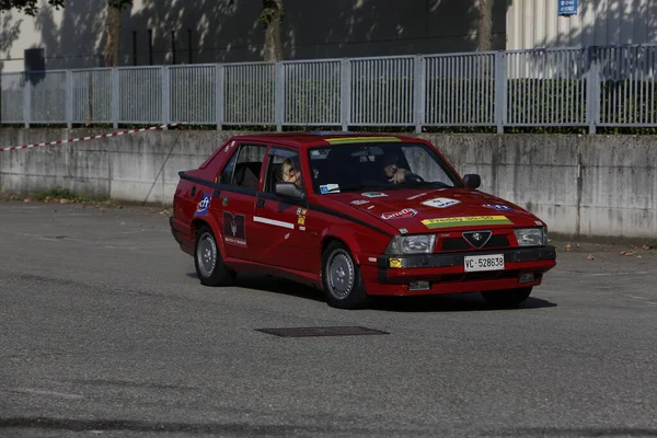 Bibbiano Reggio Emilia Italy 2015 Free Rally Vintage Cars Town — Fotografia de Stock