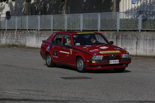 Bibbiano Reggio Emilia Italy 2015 Free Rally Vintage Cars Town — Stock fotografie