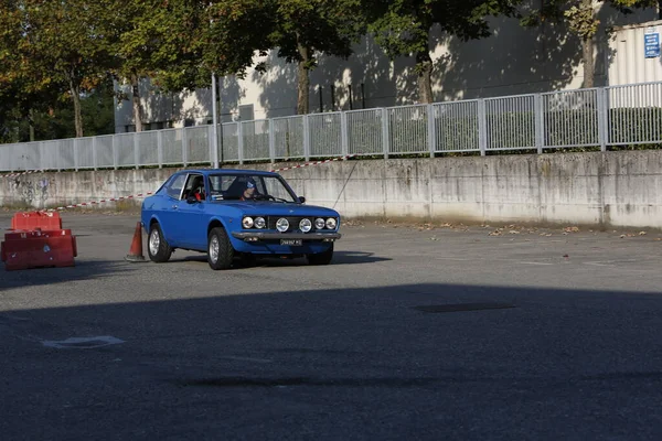 Bibbiano Reggio Emilia Italy 2015 Free Rally Vintage Cars Town — Stock Fotó