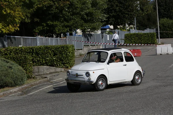 Bibbiano Reggio Emilia Italy 2015 Free Rally Vintage Cars Town —  Fotos de Stock