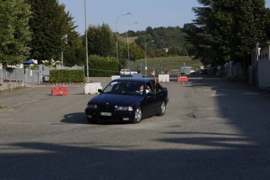 Bibbiano-Reggio Emilia Italy - 07 15 2015 : Free rally of vintage cars in the town square Bmw M3 e36. High quality photo