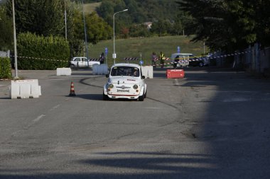 Bibbiano-Reggio Emilia Italy - 07 15 2015 : Free rally of vintage cars in the town square Fiat 500 sport. High quality photo
