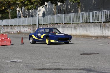 Bibbiano-Reggio Emilia Italy - 07 15 2015 : Free rally of vintage cars in the town square Fiat x19 proto. High quality photo