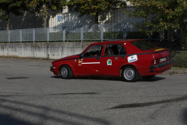 Bibbiano Reggio Emilia Italy 2015 Бесплатное Ралли Старинных Автомобилей Городской — стоковое фото