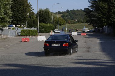 Bibbiano-Reggio Emilia Italy - 07 15 2015 : Free rally of vintage cars in the town square Bmw M3 e36. High quality photo