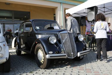 Bibbiano-Reggio Emilia Italy - 07 15 2015 : Free rally of vintage cars in the town square Fiat Balilla. High quality photo