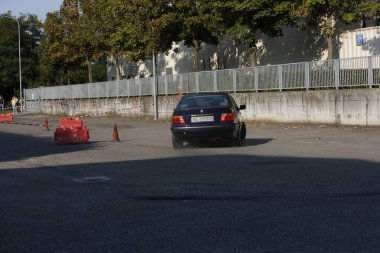 Bibbiano-Reggio Emilia Italy - 07 15 2015 : Free rally of vintage cars in the town square Bmw M3 e36. High quality photo