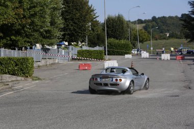 Bibbiano-Reggio Emilia Italy - 07 15 2015 : Free rally of vintage cars in the town square Lotus Elise. High quality photo