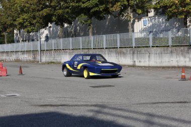 Bibbiano-Reggio Emilia Italy - 07 15 2015 : Free rally of vintage cars in the town square Fiat x19 proto. High quality photo