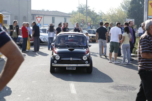 Bibbiano Reggio Emilia Italy 2015 Free Rally Vintage Cars Town — Foto de Stock