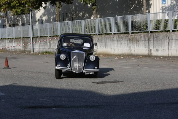 Bibbiano Reggio Emilia Italy 2015 Free Rally Vintage Cars Town — Zdjęcie stockowe