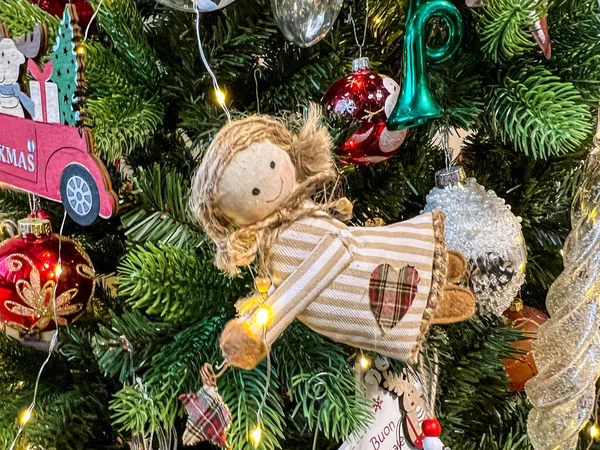 Rag Doll Handmade Christmas Tree Decoration High Quality Photo — Foto Stock