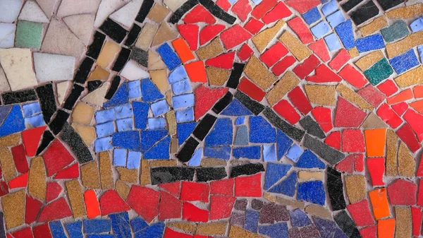 Duvarda Renkli Mozaik Fayanslar Var Yüksek Kalite Fotoğraf — Stok fotoğraf