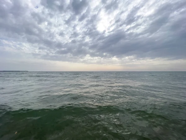 Waves Beach Italy Dramatic Sky High Quality Photo — Stock Photo, Image