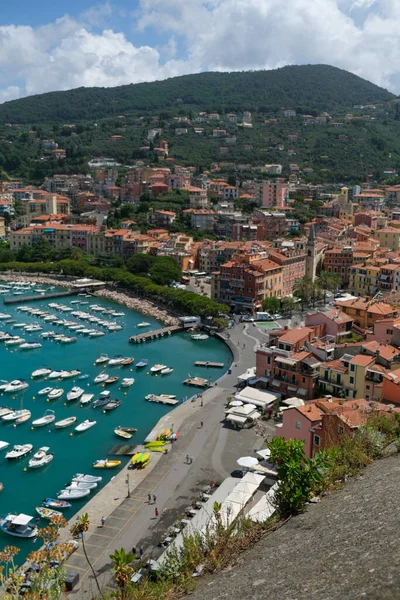 stock image port of Lerici Italy overview from above. High quality photo