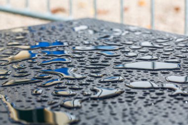 water tears on black floor, high quality photo