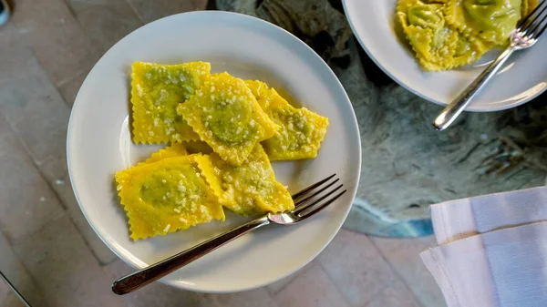 Plate Italian Herb Tortelli Butter Sage High Quality Photo — Stock Photo, Image