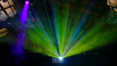 disco lights flashing and rotating with strobe and flash. High quality 4k footage