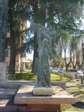 Bibbiano Reggio Emilia municipality and war memorial of the Second World War. High quality photo