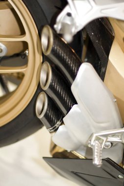 Verona, Italy - 2018 01 12 : MBE Verona Bike Expo Bike and Custom car exibituon - Mv exhaust system. High quality photo
