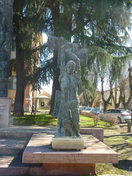 Bibbiano Reggio Emilia Obec Válečný Památník Druhé Světové Války Kvalitní — Stock fotografie