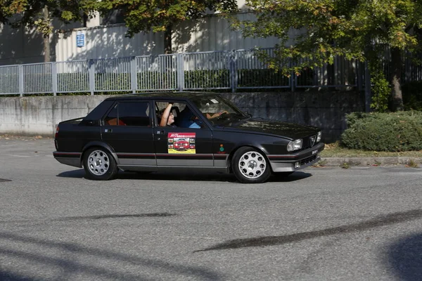 Bibbiano Reggio Emilia Italien 2015 Gratis Rally Vintage Bilar Torget — Stockfoto