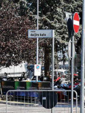 Misano Adriatico Italia 04 02 2021 : Misano Adriatico Circuit Marco Simoncelli Sic58 Street Daijiro Kato. Yüksek kalite fotoğraf