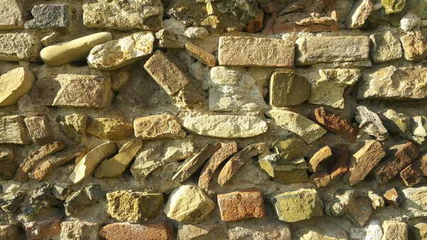Weathered Red Brick Wall High Quality Photo — Fotografia de Stock