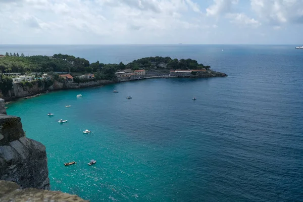 stock image Gulf of Lerici in Italy with moored boats in summer. High quality photo