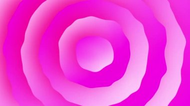 Neon renkli dönen eşmerkezli dairelerle soyut arkaplan. Yüksek kalite 4k görüntü