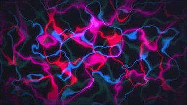 Neon renkli hareketli dalgalarla soyut arkaplan. Yüksek kalite 4k görüntü
