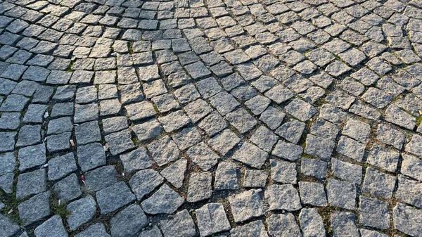 Římský Dlážděný Chodník Italské Středověké Ulici Kvalitní Fotografie — Stock fotografie