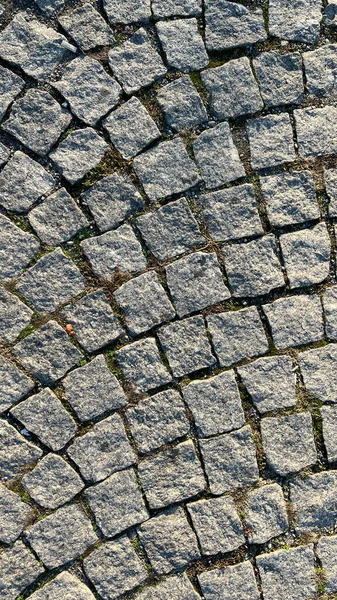 意大利中世纪大街上的罗马鹅卵石人行道 高质量的照片 — 图库照片