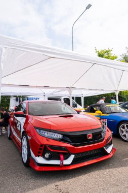 Modena, İtalya: 2023 06 03 JCM Japon Araç Buluşması bedava Japon araba rallisi Honda Civic. Yüksek kalite fotoğraf