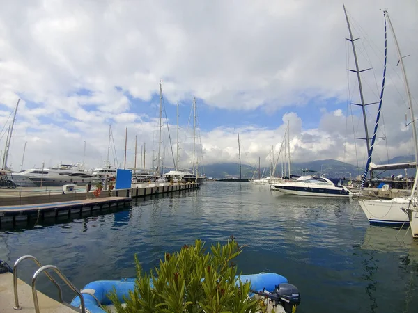Haven Van Palermo Italy Overzicht Zonnige Dag Hoge Kwaliteit Foto — Stockfoto