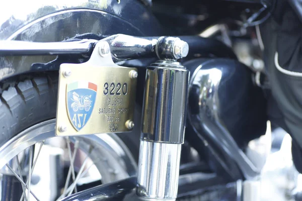 Bibbiano Reggio Emilia Italy 2015 古董车在市区广场的免费集会 高质量的照片 — 图库照片